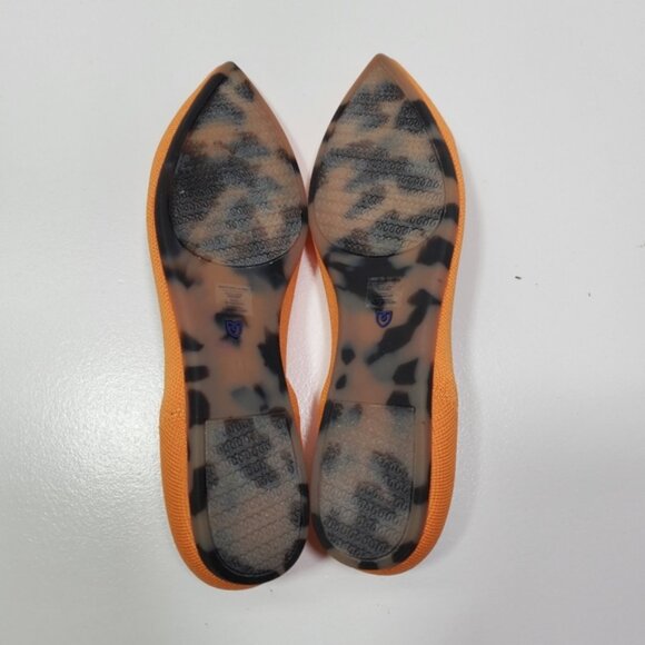 Rothy’s The Point in Orange Tangerine Flats Women Shoes Size 11 shell botton - Picture 5 of 7